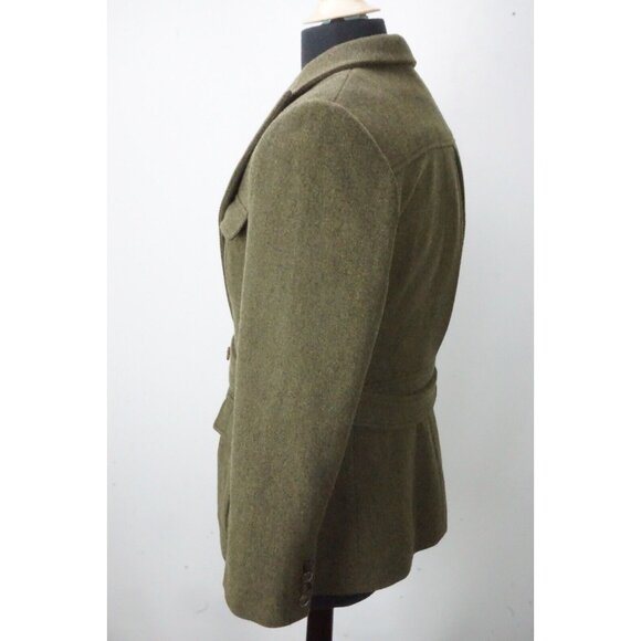 Ralph Lauren Purple Label RLPL Green Tweed Norfolk Cashmere Blend Jacket 12 NEW - Picture 2 of 7